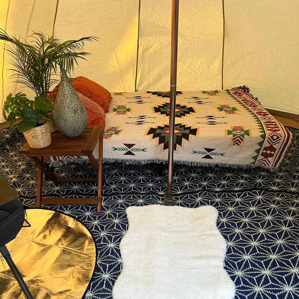 4m Tipi Tent Fireproof With Stove Hole & Flap - Image 17