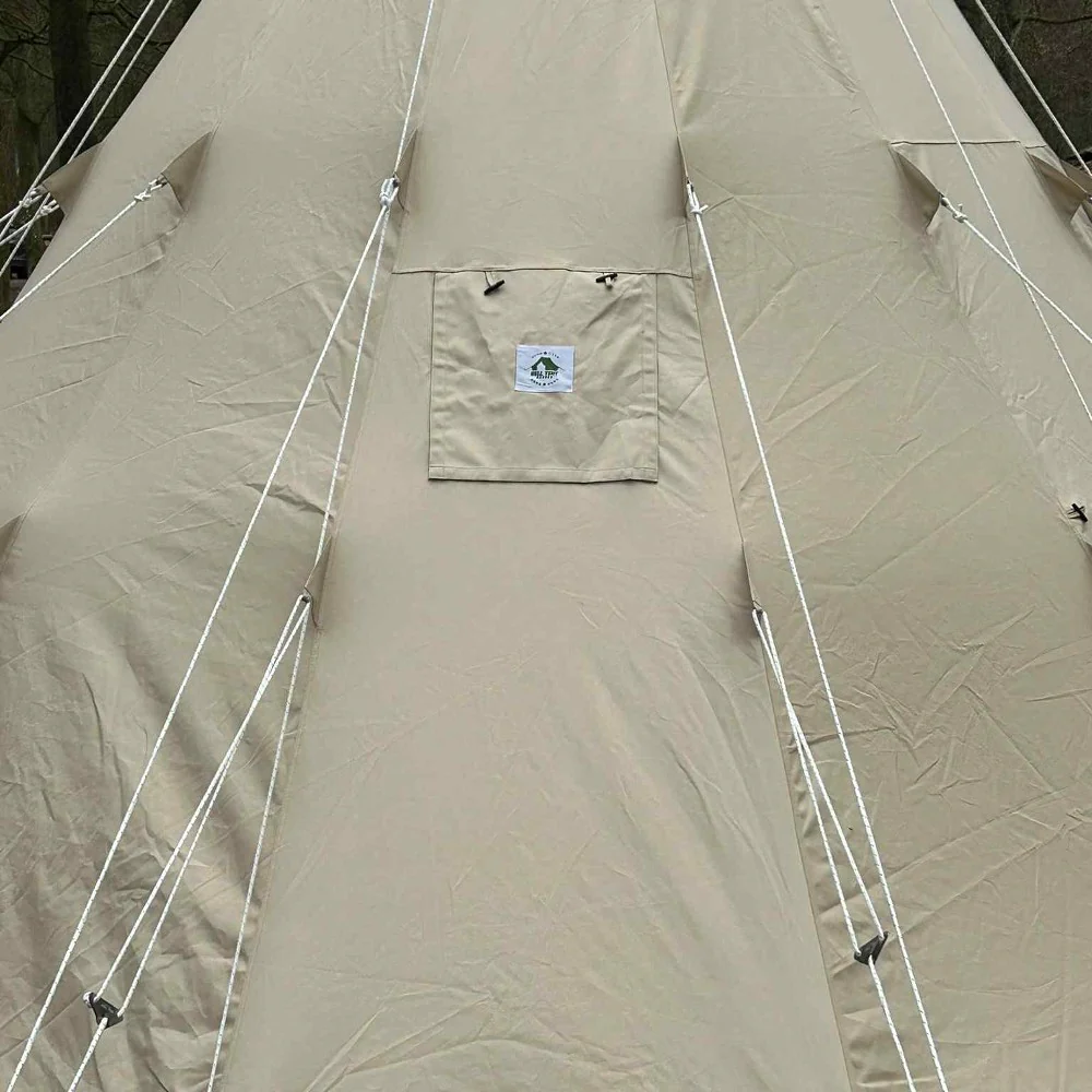 5m Tipi Tent Fireproof With Stove Hole & Flap - Image 13