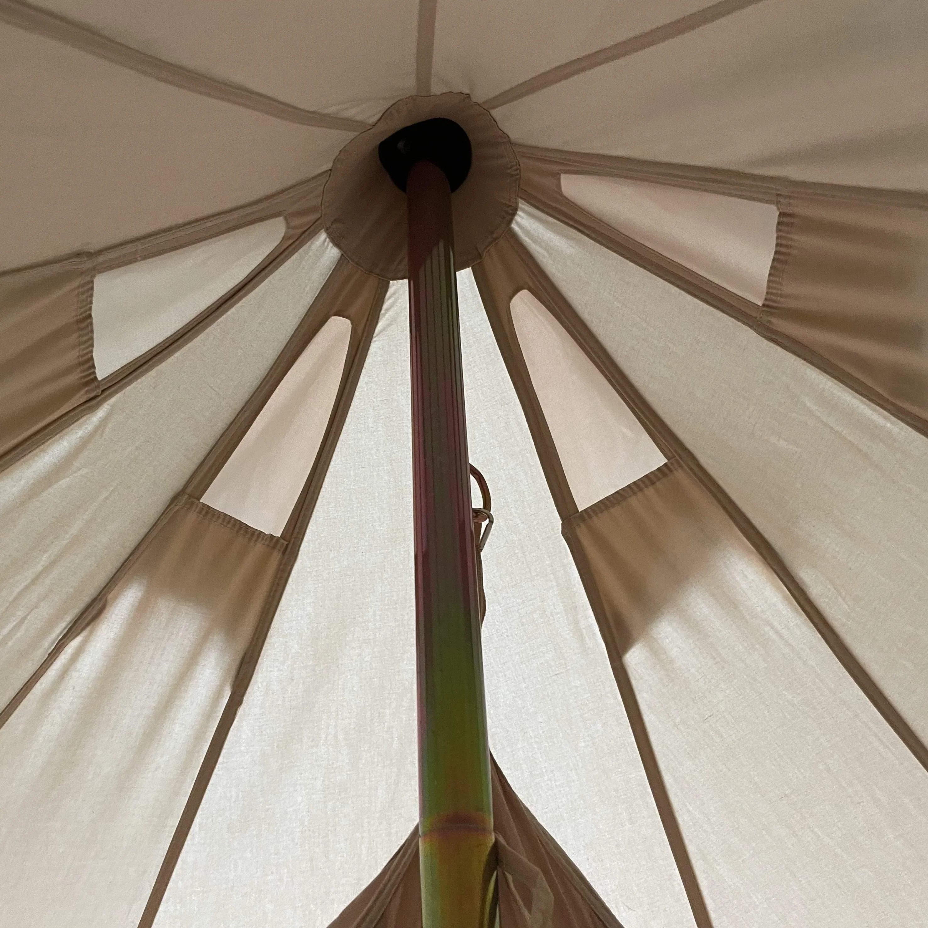 6m Bell Tent Fireproof With Stove Hole & Flap - Image 8