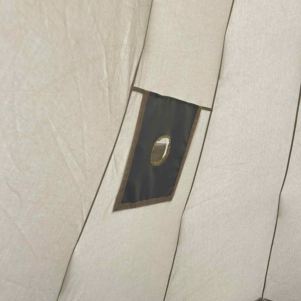 6m Tipi Tent Fireproof With Stove Hole & Flap - Image 9