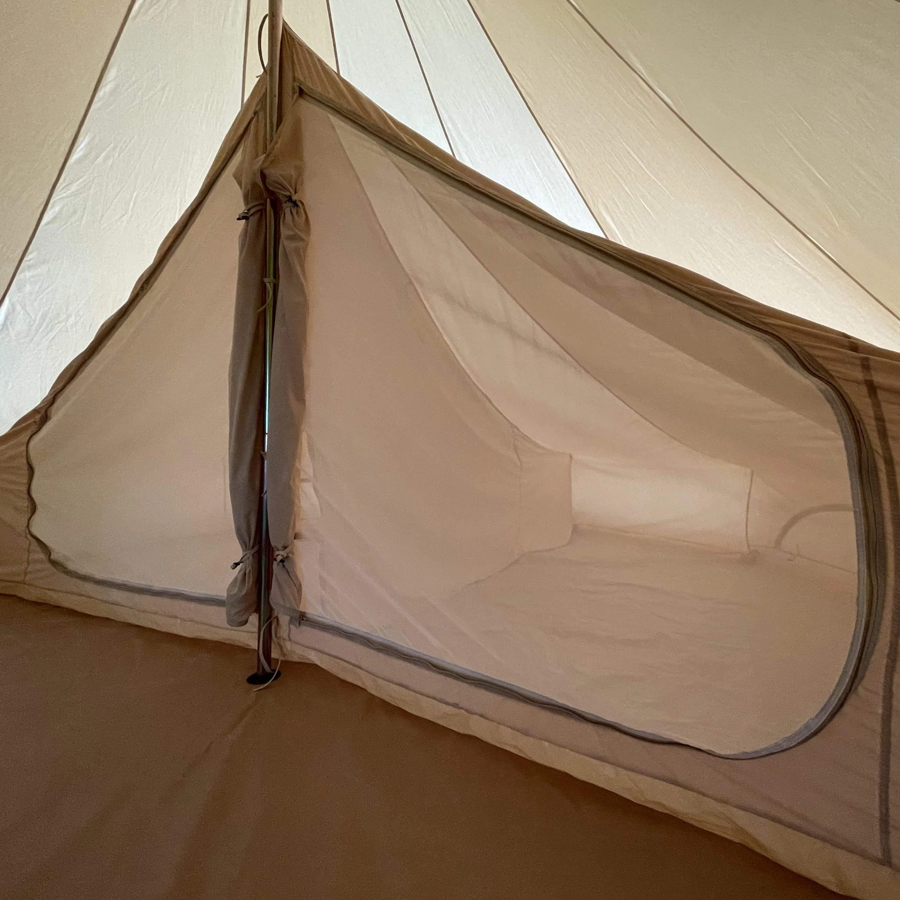 7m Bell Tent Fireproof With Stove Hole & Flap - Image 23