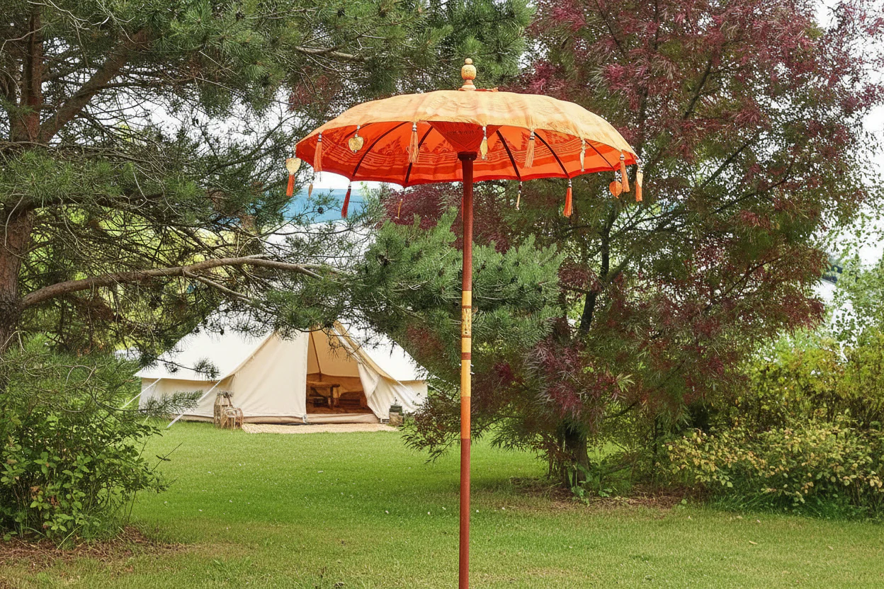 Bali Patio Parasol - Canvas - Natural Decor - 1.5m - Image 8