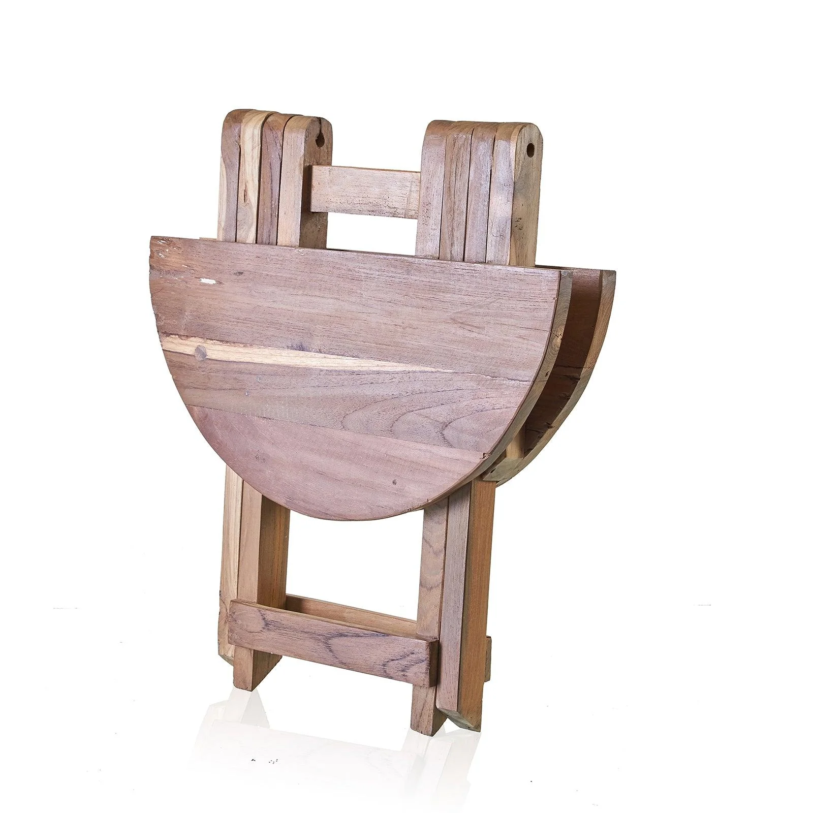 Round Bed Side Table / Coffee Table - Recycled Wood - Image 5