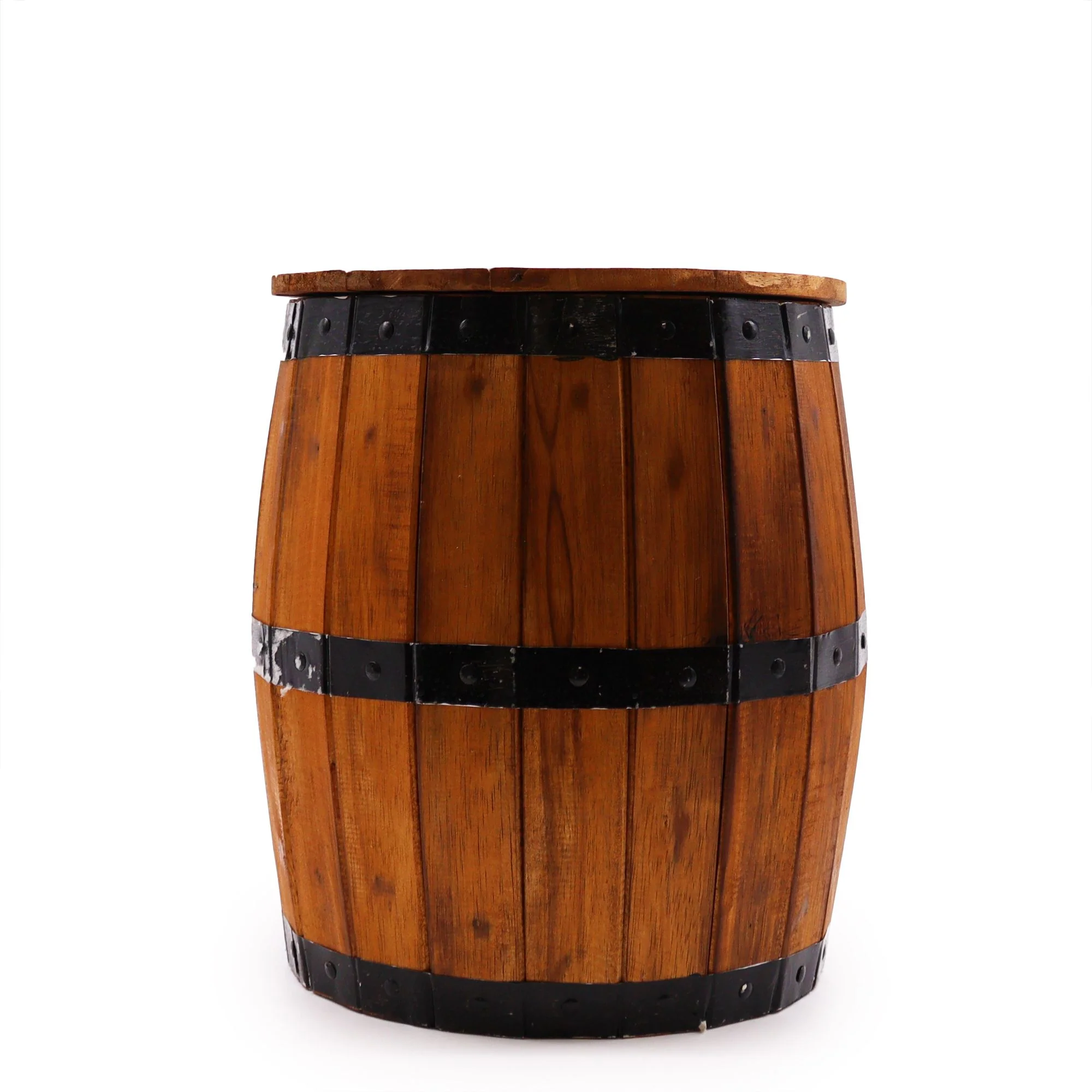 Beer Barrel Stool – Natural Wood 38 x 32 cm - Image 3