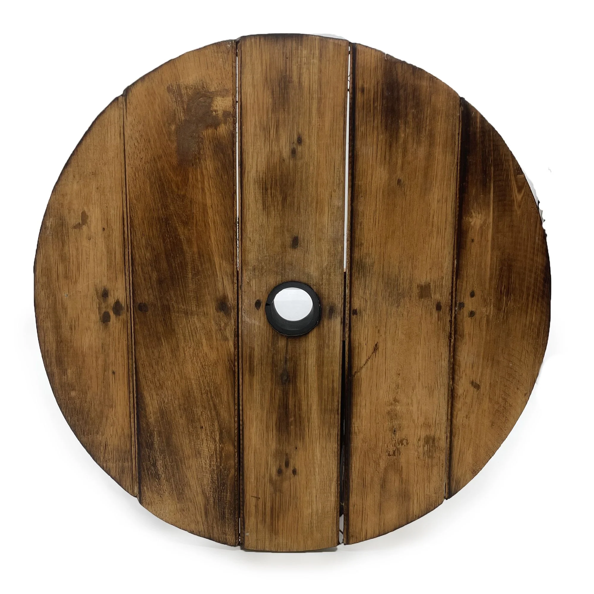 Beer Barrel Stool & Parasol Stand – Natural Wood 38 x 32 cm - Image 11