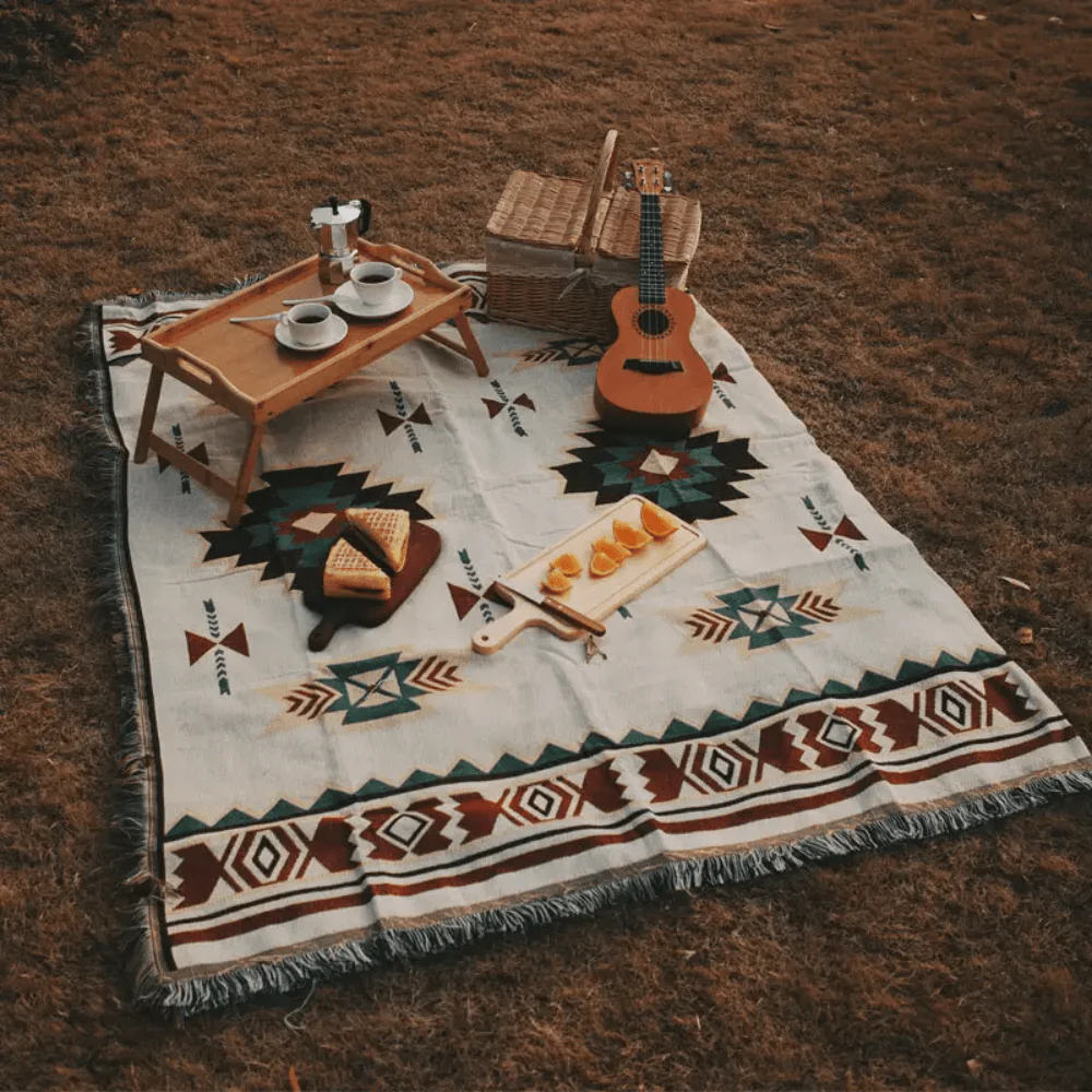 Bohemian Reversible Cotton Blanket - Image 3