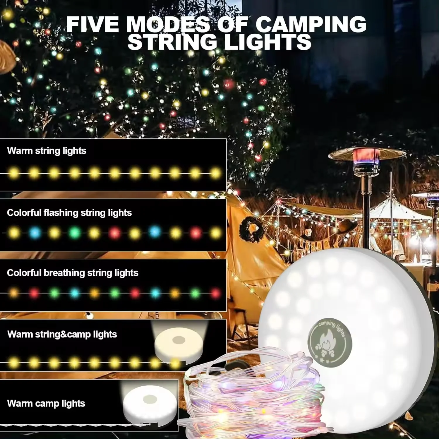 LED Camping Fairy Lights with Reel 10M - Image 10