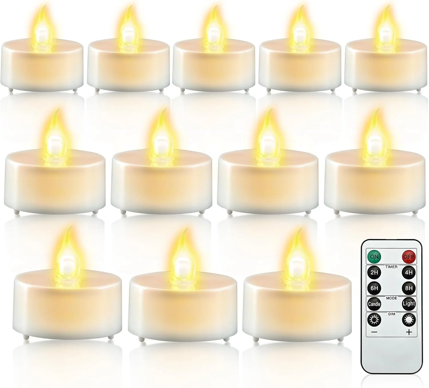 LED Tea Lights For Chandelier - Pack of 24 With Remote Control - Image 3