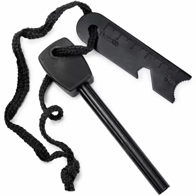Outdoor Magnesium Flint Tooth Scraper Stone & Whistle - Image 4