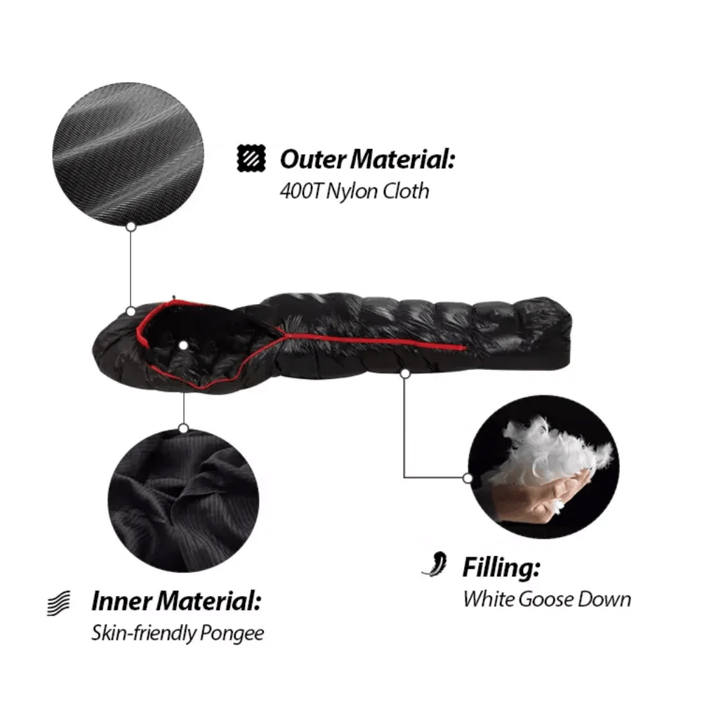 Mummy Sleeping Bag Goose Down Ultralight - Image 10