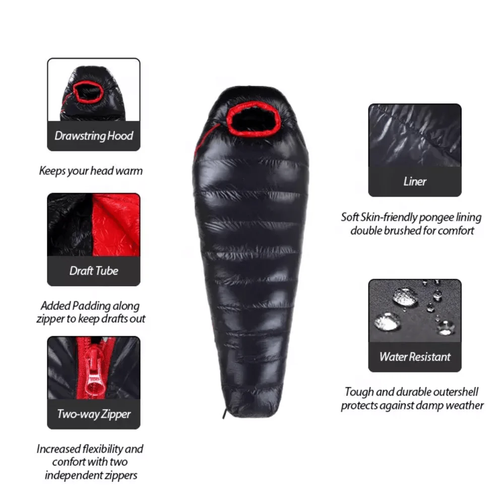 Mummy Sleeping Bag Goose Down Ultralight - Image 8
