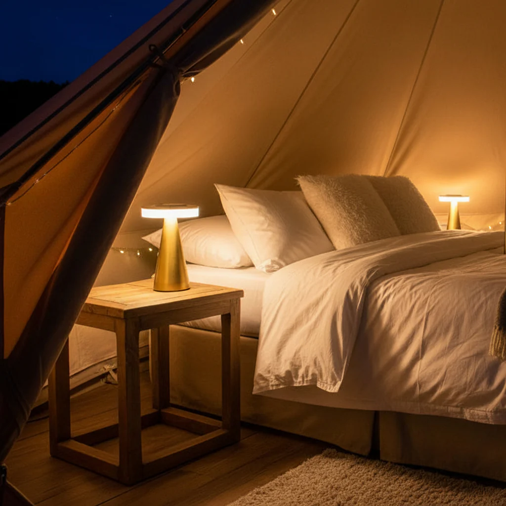 Touch Lamp - Tall Stem Copper - USB (C) - Rechargable  (400 Watt)