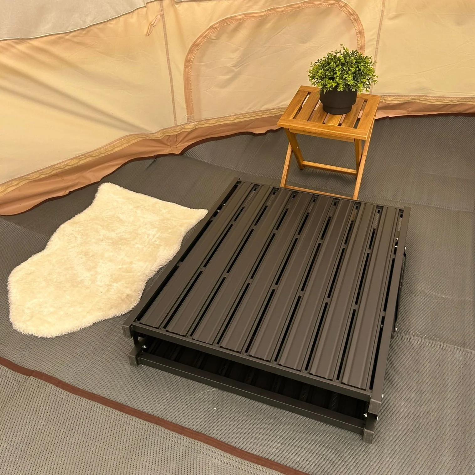 Ultra-Comfort Camping Bed: Lightweight Foldable Frame with Luxury Mattress & Memory Foam Topper - Image 5